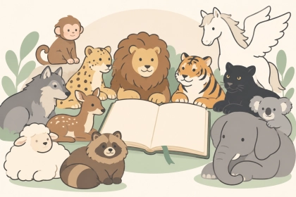 12種類の動物キャラクターと、誕生日の本