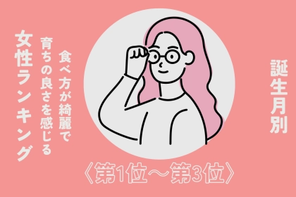 【誕生月別】食べ方が綺麗で育ちの良さを感じる女性ランキング＜第１位～第３位＞