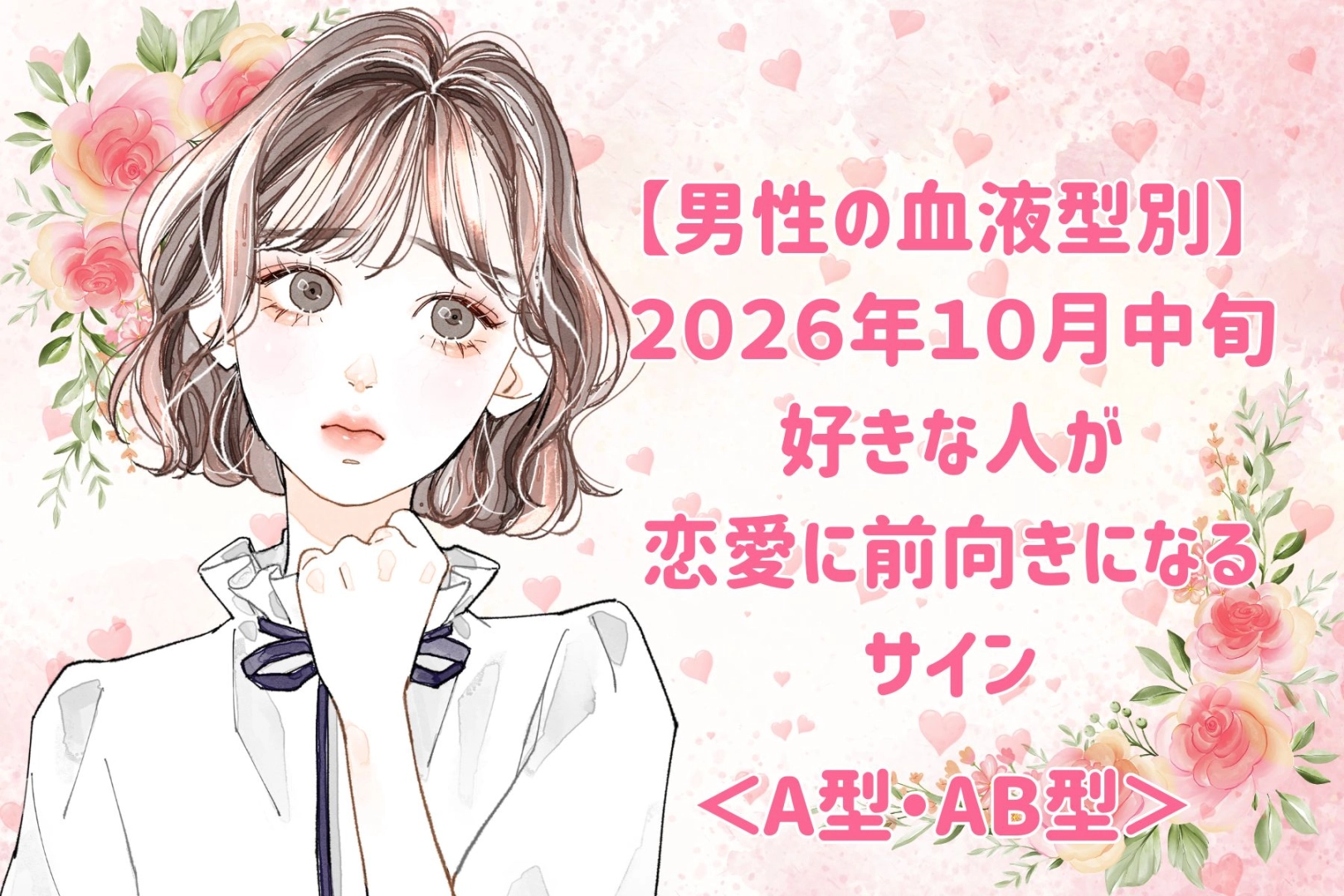 男性の血液型でわかる！10月中旬、好きな人があなたとの距離を縮めたがっているサイン＜A型・AB型＞