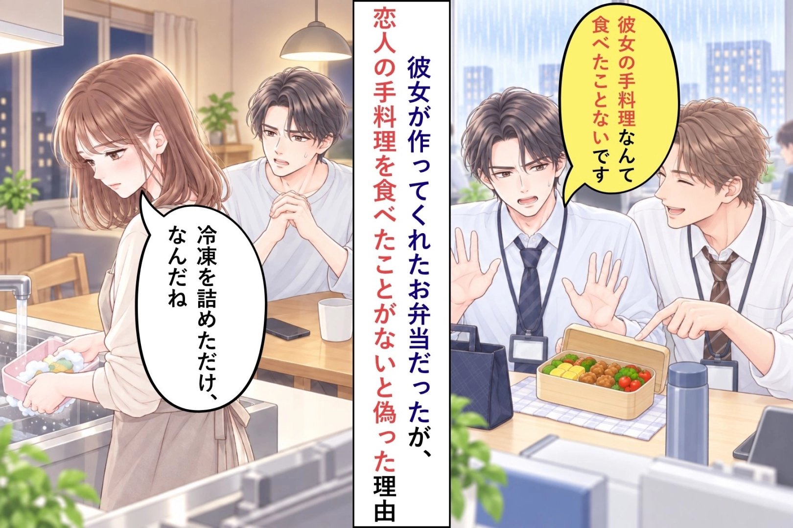 毎日車で弁当を食べていた俺。同僚の前で恋人の手料理を隠し続けた理由