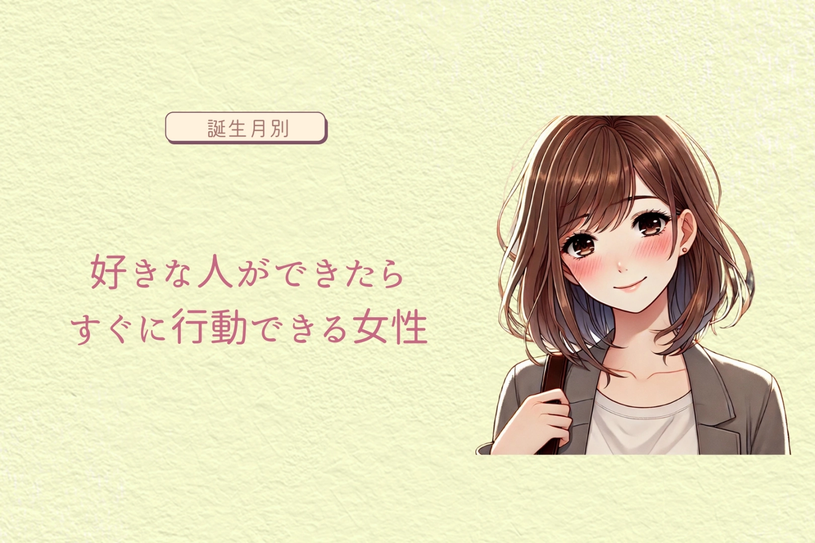 【誕生月別】好きな人ができたらすぐに行動できる女性＜第１位～第３位＞