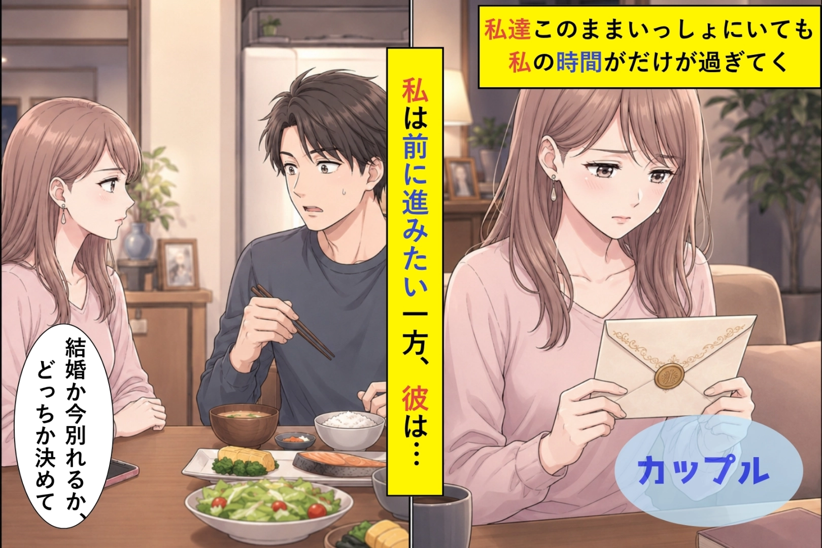 『今が楽だからこのままで』現状維持を望む彼氏→結婚を望む私が突きつけた最後通告