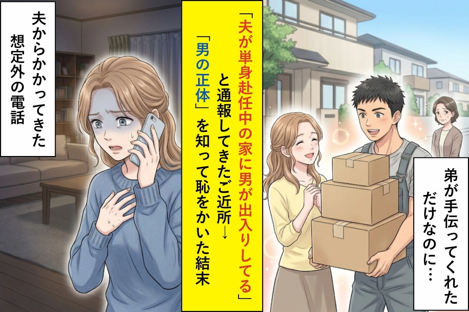 「夫が単身赴任中の家に男が出入りしてる」と通報してきたご近所→「男の正体」を知って恥をかいた結末