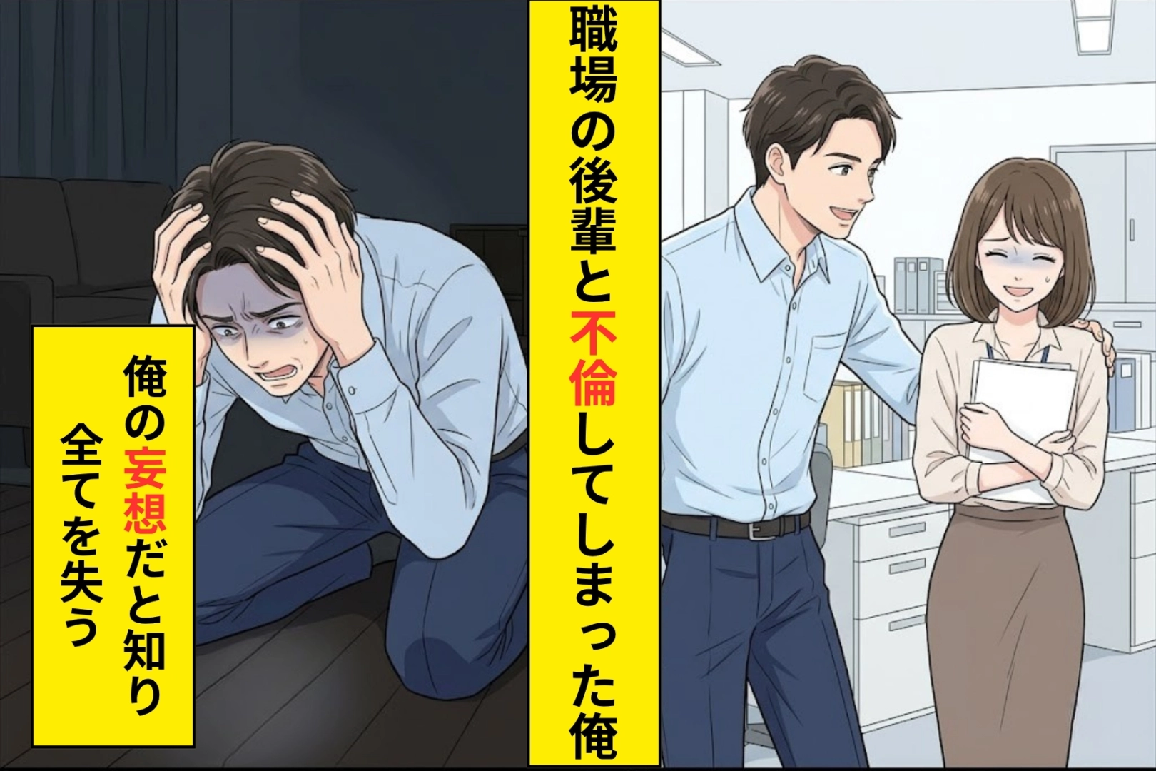 「浮気相手と付き合うから別れてほしい」と妻に告げた私→翌日、妻から突きつけられた事実に言葉を失った
