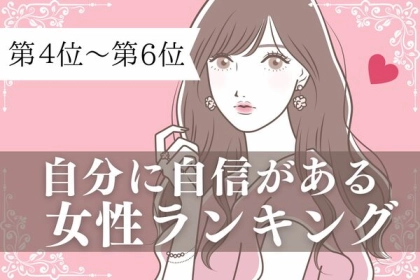 【誕生月別】自分に自信がある女性ランキング〈第４位～第６位〉